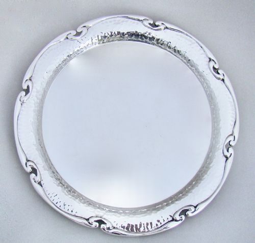 Arts & Craft 10" Silver Plated Salver by William Huton & Sons , Circa 1900