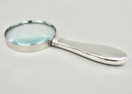fig 3. VICTORIAN SILVER & PIQUE TORTOISESHELL DESK MAGNIFYING GLASS BY THOMAS HENRY BLAKE, SHEFFIELD 1895