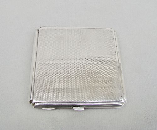 fig 2. STUNNING ART DECO SILVER AND GUILLOCHE ENAMEL COMPACT BY DEAKIN & FRANCIS, BIRMINGHAM 1921