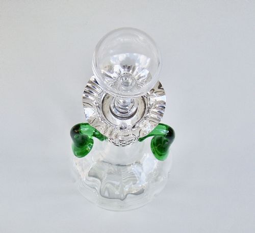 fig 1. VICTORIAN SILVER MOUNTED DUAL COLOUR GLASS DECANTER BY WILLIAM HUTTON & SONS, BIRMINGHAM 1899