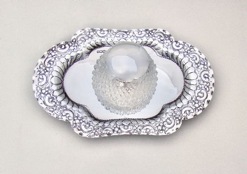 fig 2. FABULOUS VICTORIAN SILVER INKSTAND BY CHARLES EDWARD NIXON, SHEFFIELD 1893