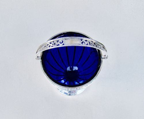 fig 3. ELEGANT EDWARDIAN SILVER WIREWORK SUGAR BASKET BY ALFRED MARSTON, CHESTER 1906
