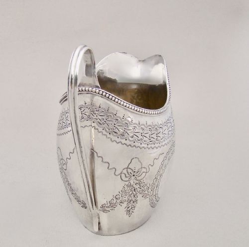 fig 4. GEORGIAN SILVER CREAM JUG BY PETER & ANN BATEMAN, LONDON 1796