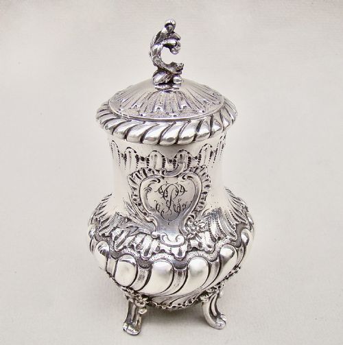 19th Century French Silver Pepper Grinder by Albert Beaufort, Paris Circa 1885