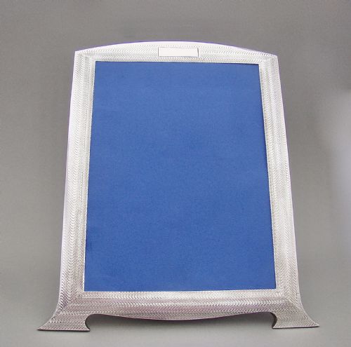 fig 1. EXCEPTIONAL ART DECO SOLID SILVER PHOTO FRAME BY TURNER & SIMPSON BIRMINGHAM, 1929