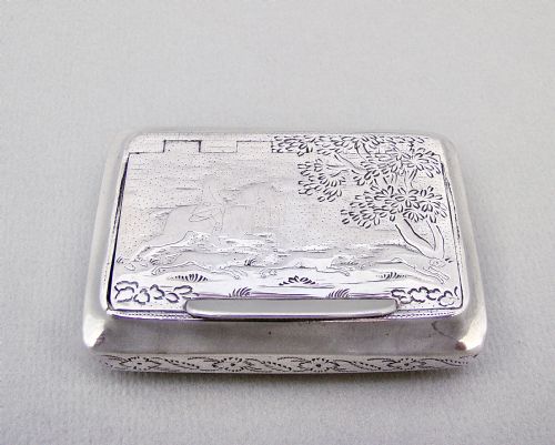 Exquisite Georgian Silver Snuff Box by William Pugh, Birmingham 1816
