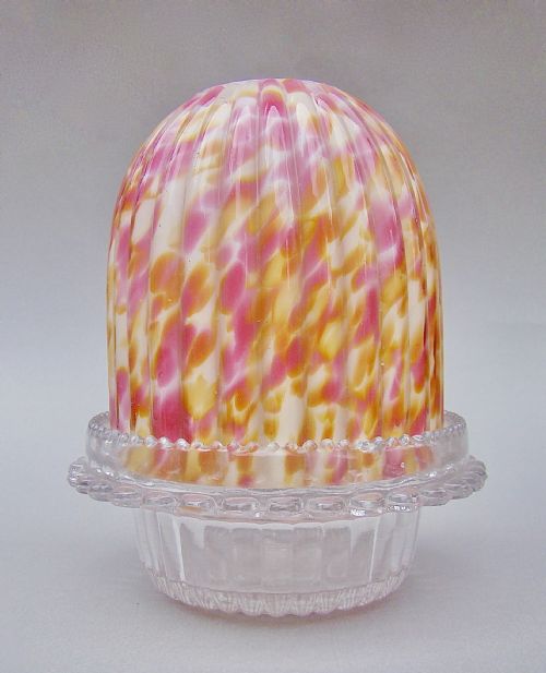 Rare Victorian "Clarke" Pyramid Opaline Glass Fairy Light , Circa 1880