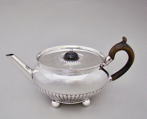 fig 1. GORGEOUS VICTORIAN SILVER TEAPOT BY HOLLAND & SLATER, LONDON 1880
