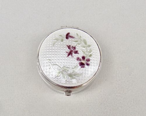 fig 1. EXQUISITE CONTINENTAL SILVER AND GUILLOCHE ENAMEL TRINKET BOX, CIRCA 1910