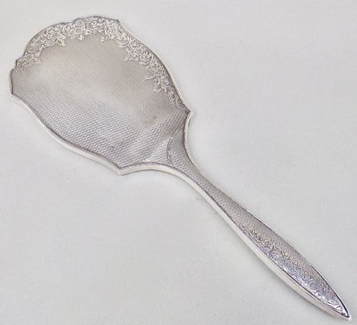 Mid-century Silver Hand Mirror by Broadway & Co, Birmingham 1955