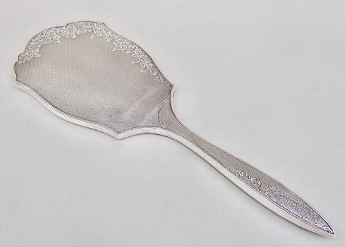 fig 2. MID-CENTURY SILVER HAND MIRROR BY BROADWAY & CO, BIRMINGHAM 1955