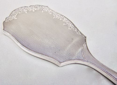 fig 3. MID-CENTURY SILVER HAND MIRROR BY BROADWAY & CO, BIRMINGHAM 1955