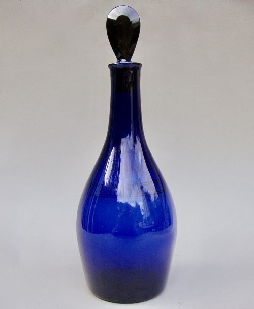 fig 1. BEAUTIFUL GEORGIAN BRISTOL BLUE GLASS