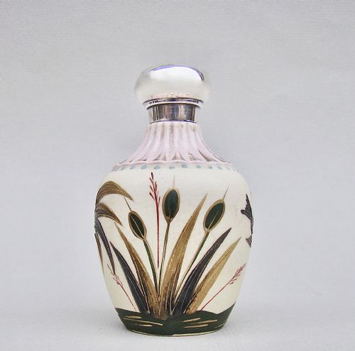 fig 2. VICTORIAN SILVER MOUNTED AESTHETIC MOVEMENT SCENT BOTTLE BY GEORGE WELCH, BIRMINGHAM 1888