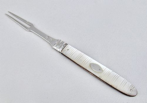 Georgian Silver and Mother of Pearl Fruit Fork, Circa 1795