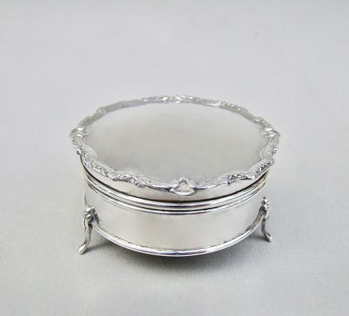 George V Silver Jewellery Box by Mappin & Webb, Birmingham 1927