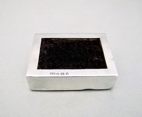 Edwardian Silver Pen Wipe by Charles Penny Brow, Birmingham 1904