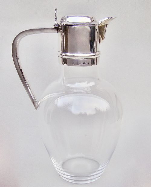 Stunning Victorian Silver Mounted Claret Jug by Holland, Son & Slater, London 1883