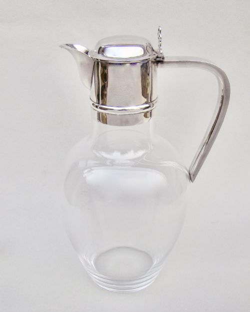 fig 2. STUNNING VICTORIAN SILVER MOUNTED CLARET JUG BY HOLLAND, SON & SLATER, LONDON 1883