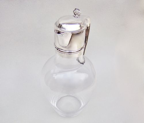 fig 1. STUNNING VICTORIAN SILVER MOUNTED CLARET JUG BY HOLLAND, SON & SLATER, LONDON 1883