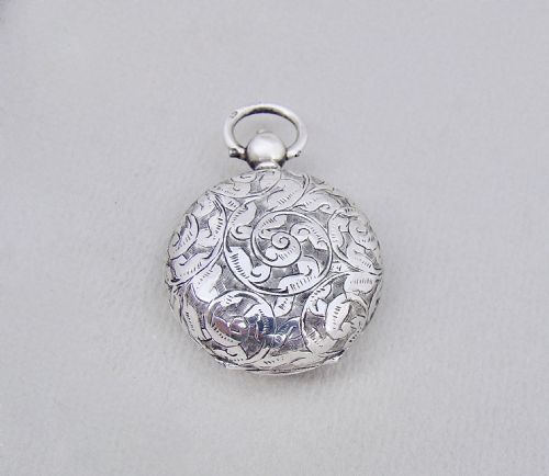 fig 2. EXQUISITE VICTORIAN SILVER SINGLE SOVEREIGN CASE BY MINSHULL & LATIMER, BIRMINGHAM 1896
