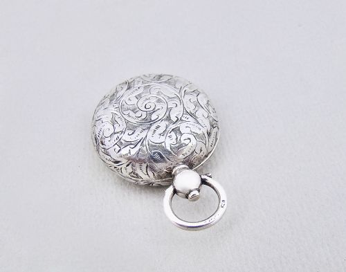 fig 3. EXQUISITE VICTORIAN SILVER SINGLE SOVEREIGN CASE BY MINSHULL & LATIMER, BIRMINGHAM 1896