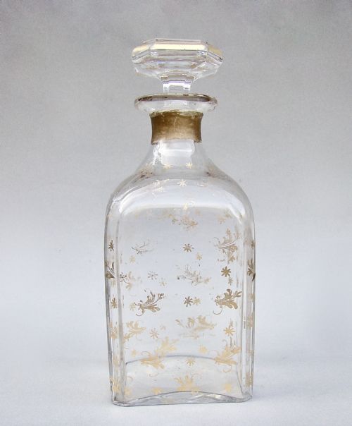 fig 1. 19TH CENTURY FRENCH GILT GLASS LIQUEUR DECANTER, CIRCA 1880