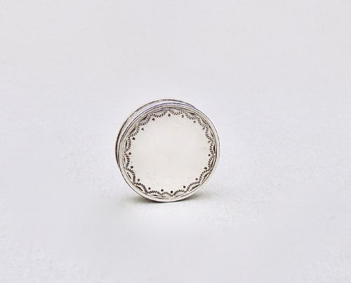 Georgian Silver Counter Box with Mother of Pearls Counters, Circa 1790