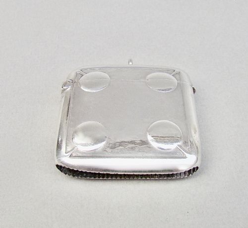 Arts & Craft Silver Vesta Case Designed by Archibald Knox, Made by W.h. Haseler, Birmingham 1904
