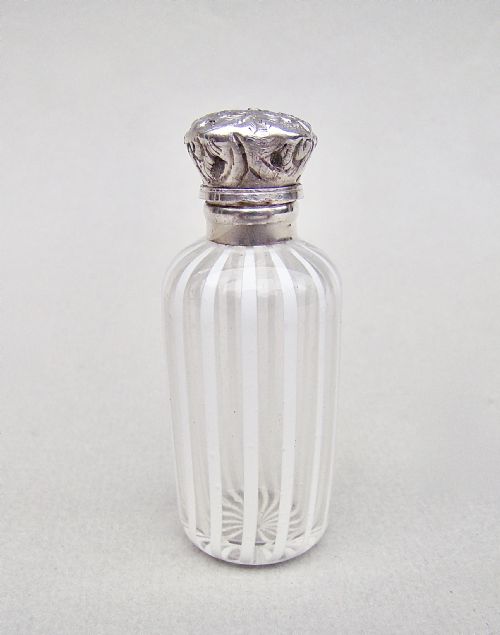 Delightful Victorian Nailsea Type Glass Scent Bottle, Circa 1890