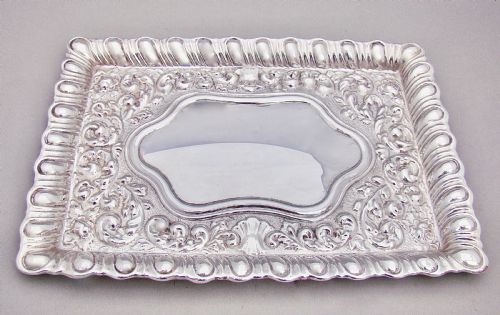 fig 2. EXQUISITE EDWARDIAN SILVER DRESSING TABLE TRAY BY WILLIAMS LTD, BIRMINGHAM 1906