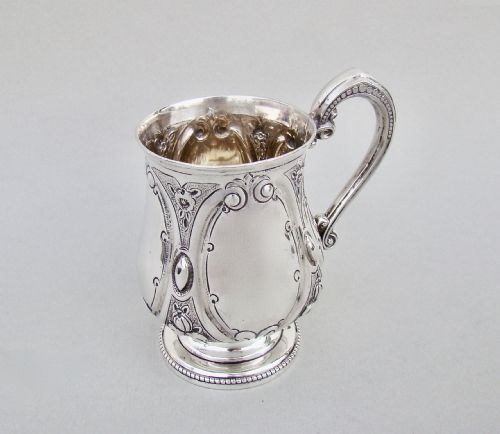 fig 2. VICTORIAN SILVER CHRISTENING MUG BY THOMAS PRIME & SON, BIRMINGHAM 1868