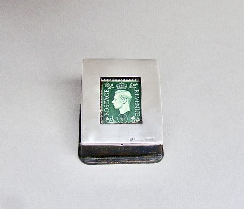 fig 1. EDWARDIAN SILVER SINGLE STAMP BOX BY EDWARD SOUTER BARNSLEY, BIRMINGHAM 1903