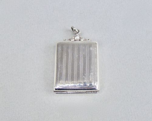 fig 2. EDWARDIAN SILVER NOVELTY STAMP CASE BY ALBERT ERNEST JENKINS, BIRMINGHAM 1909