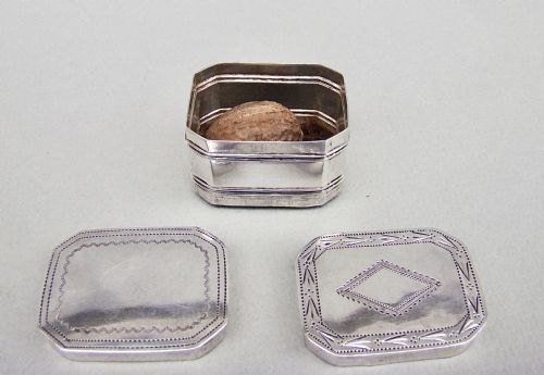 fig 3. GEORGIAN SILVER NUTMEG GRATER BY JOSEPH WILLMORE, BIRMINGHAM 1801