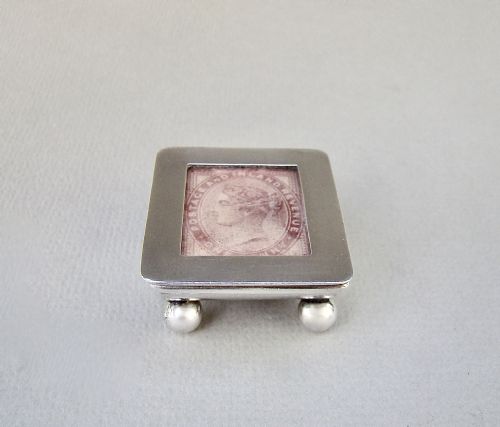Victorian Silver Single Stamp Box by Levi & Salaman, Birmingham 1900
