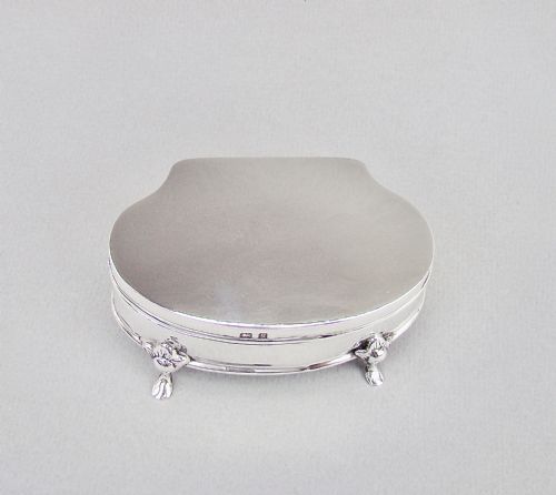 fig 1. SMALL EDWARDIAN SILVER JEWELLERY BOX, BIRMINGHAM 1906