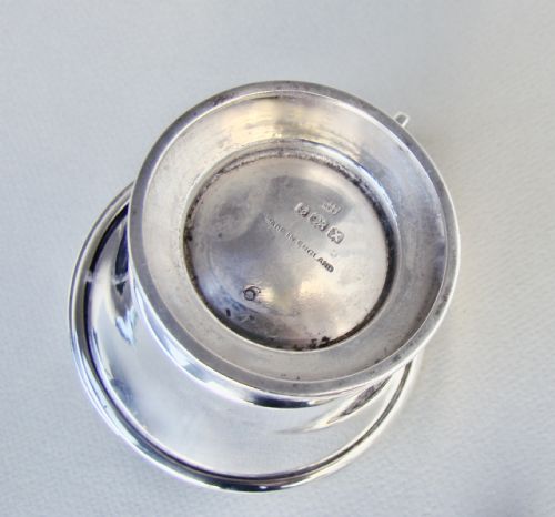 fig 3. ELEGANT SILVER THREE PIECE CONDIMENT SET BY CHARLES GREEN & CO, BIRMINGHAM 1947