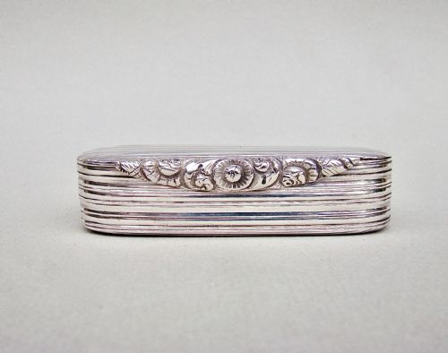fig 1. GEORGIAN SILVER SNUFF BOX BY THOMAS PURVER, LONDON 1828
