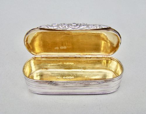fig 2. GEORGIAN SILVER SNUFF BOX BY THOMAS PURVER, LONDON 1828