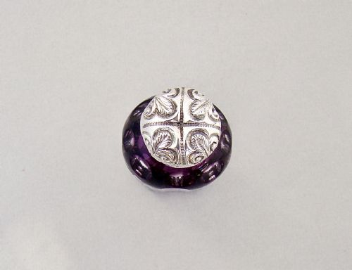 fig 2. EXQUISITE SILVER MOUNTED AMETHYST OVERLAY GLASS SCENT BOTTLE, CIRCA 1890