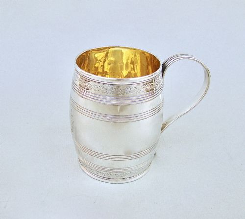 fig 2. EXQUISITE GEORGIAN SILVER CHRISTENING MUG BY JOHN EMES, LONDON 1798