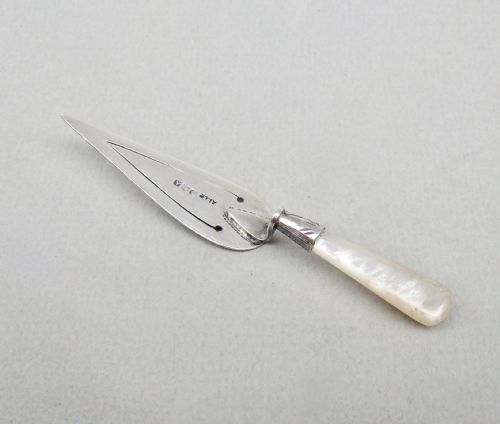 George V Silver Trowel Shaped Bookmark by Adie & Lovekin, Birmingham 1925
