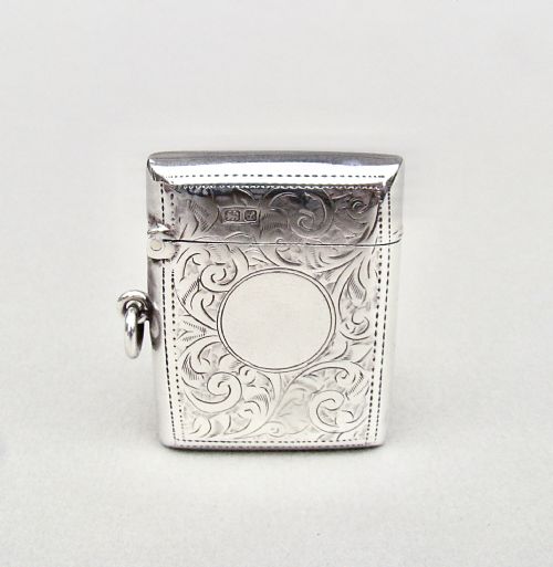 Delightful Chester Silver Vesta Case by James Deakin & Sons, Dated 1911