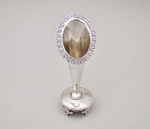 Small and Exquisite Edwardian Silver Specimen Vase, London 1901