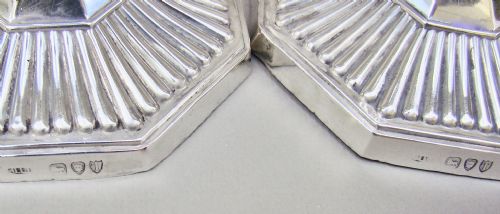 fig 4. ELEGANT PAIR OF VICTORIAN STERLING SILVER CANDLESTICKS BY JOHN LE GALLAIS, LONDON 1894
