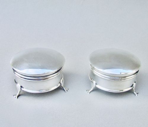 Exquisite Pair of George V Silver Jewellery Boxes by A&j Zimmerman, Birmingham 1913