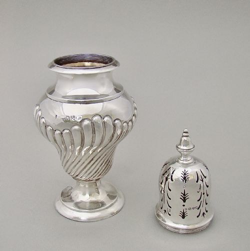 fig 2. BEAUTIFUL VICTORIAN SILVER SUGAR CASTER BY SIBRAY, HALL & CO. LONDON 1888