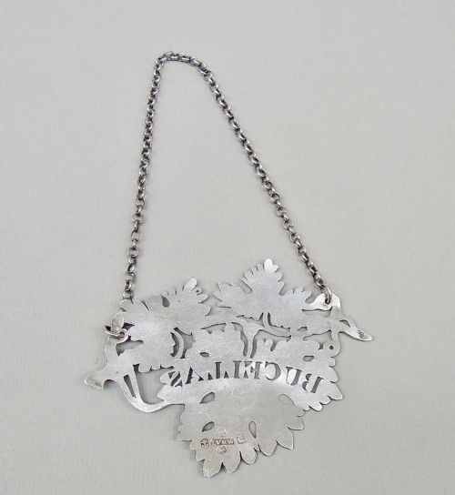 fig 2. RARE GEORGIAN SILVER VINE LEAF LABEL FOR