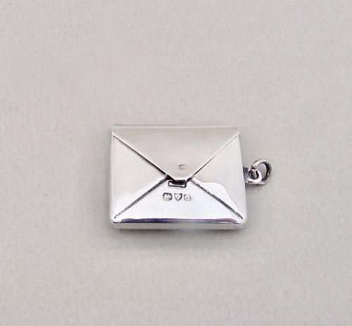 Edwardian  Silver Envelope Stamp Case by Albert Ernest Jenkins, Chester 1906